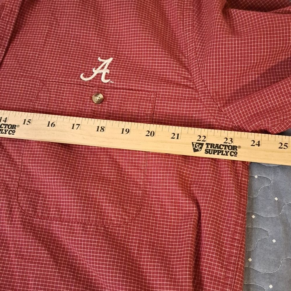 Antigua Men's Red Alabama Button-Down Shirt - Picture 6 of 7